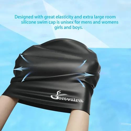 Paquete De 3 Gorras De Baño Silicona Geltvilra Extra Grande
