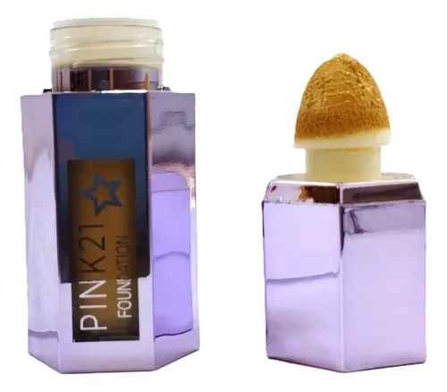 Base Foundation Efecto Matte Con Aplicador Star De Pink 21