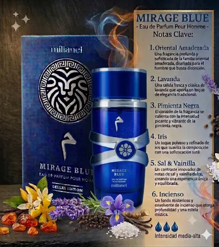 Perfume Millánel Mirage Blue Deluxe Edition Hombre X 100ml.