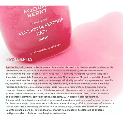 Sérum Potenciator De Péptidos Equalberry Nad+ 30 Ml `