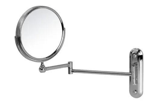 Espejo Redondo Rinnovo De Pared Extensible 10X Marco Plateado 17.5cm