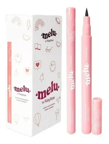 Delineador De Ojos Ruby Rose Melu Negro Fibra