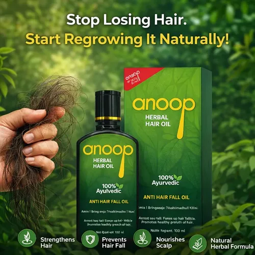 Aceite Para Cabello Anoop Herbal 100ml Ayurvédico