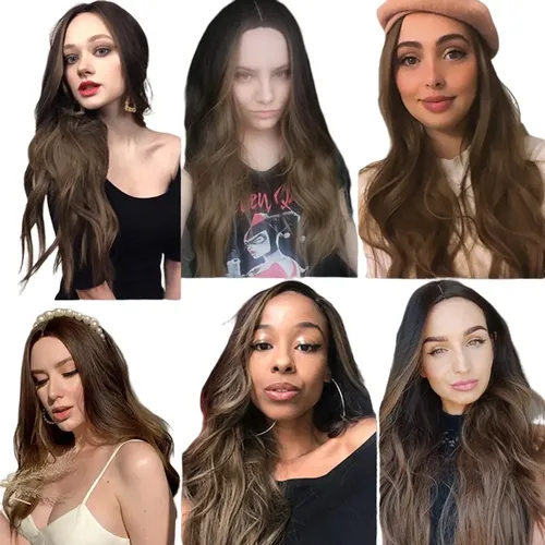 /** Pelucas Mujer Dama Cabello Naturales Larga Onduladas ,