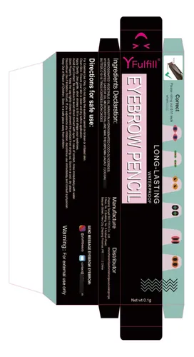 Lápices De Cejas Marrón Impermeable Para Mujer Con Cepillo