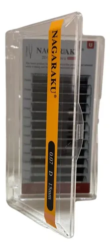 Kit Nagaraku Pestañas Tecnológicas 2d Uu 0.07 Largos 14 Y 15mm