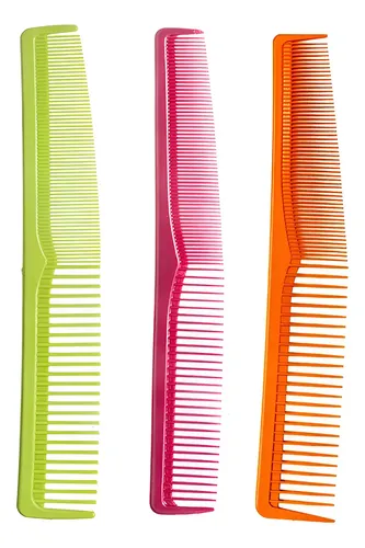 Set 3 Peines Comare De Carbono Color Wind Santa Clara 4950