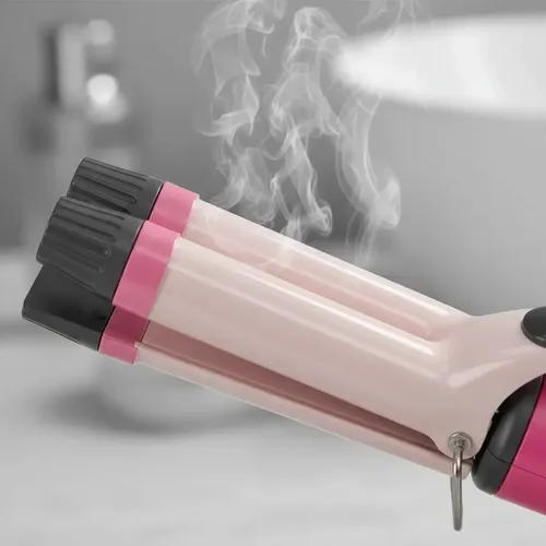 Rizador De Pelo 2 En 1 Dinax Style 30w Color Rosa Chicle