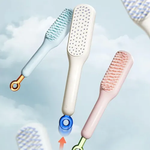 Cepillo Peine Antiestático Retráctil Cabello Sin Frizz
