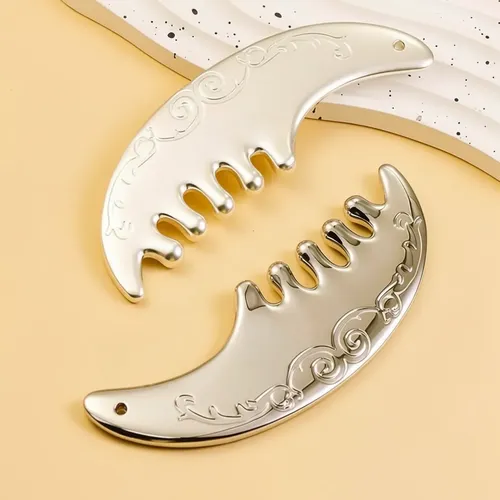 Raspador Gua Sha Acero Inox Masaje Muscular Y Facial