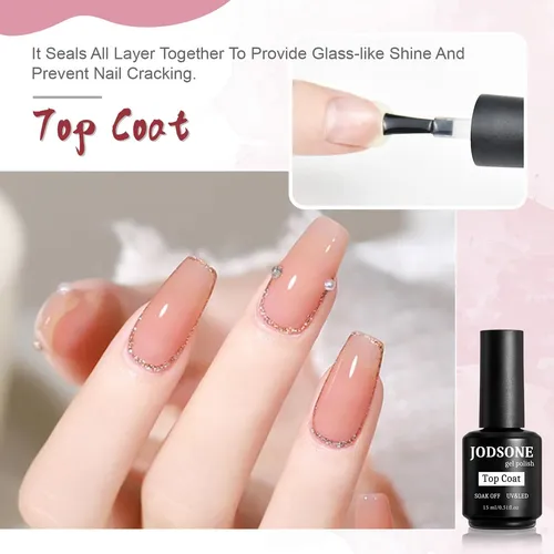Base Y Top Coat Jodsone 2x15ml Para Uñas