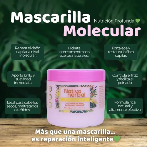 Mascarilla Capilar Nativa Herbal 300ml Reparación Intensa