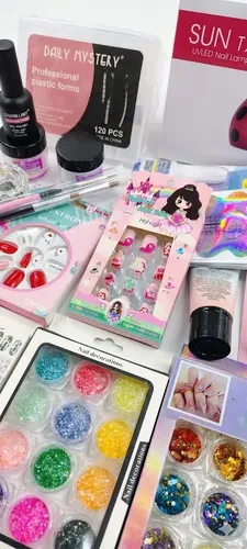 Kit Acrilico Cabina Pincel Gel Top Base Polygel Decoracion
