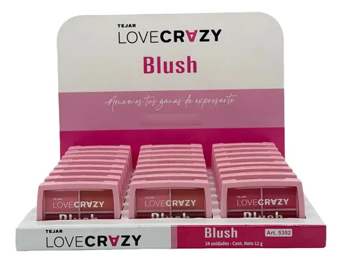 Rubor Love Crazy Blush X 4 Colores 12g 12 Unidades