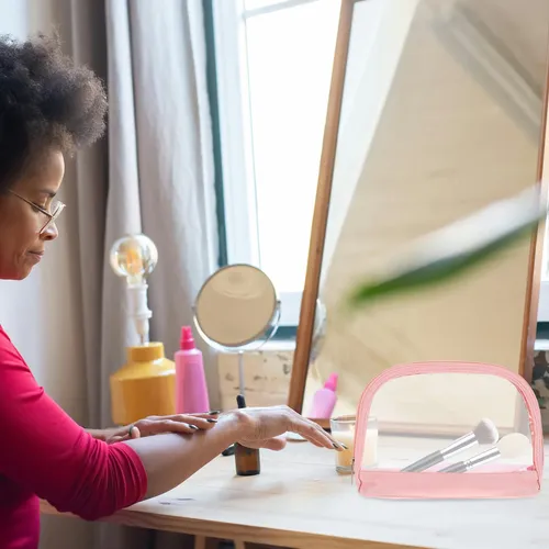 Neceser De Maquillaje Pequeño Transparente Para Mujer