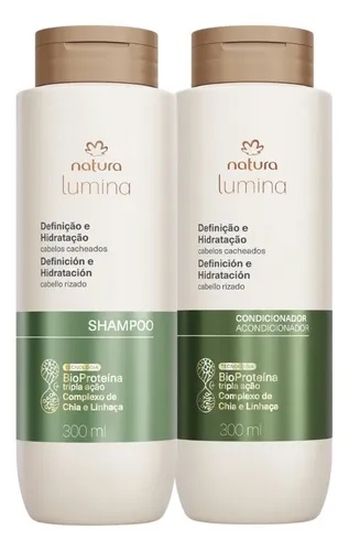Shampo + Acondicionador Cabellos Rizados Rulos Lumina Natura