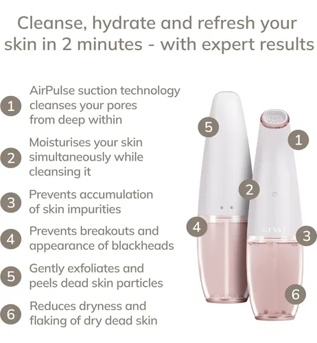 Geske Limpiador Facial Aqua-stream 8 En 1 Con App