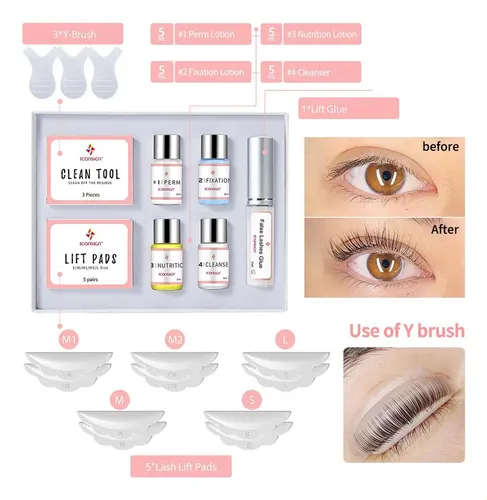 Kit De Estiramiento De Pestañas Iconsiglash Lift Sx De Drops