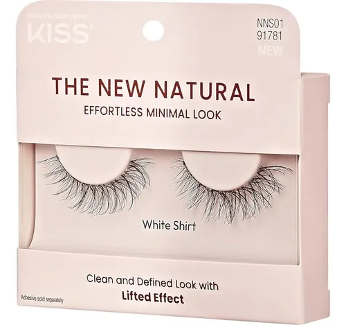 Pestañas Postizas Kiss New Natural 4 Pares (blanco) Nns01