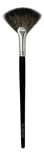 Brocha Abanico Glamory N19 Maquillaje Profesional Color Negro