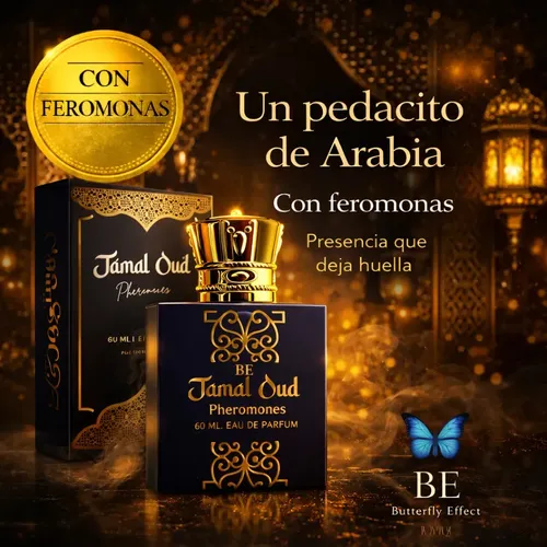 Eau de Parfum Jamal Oud para Hombre de Butterfly Effect con Feromonas, 60 mL