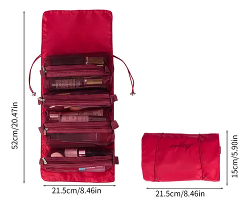 Neceser De Maquillaje Enrollable Colgante Para Viaje Mujer