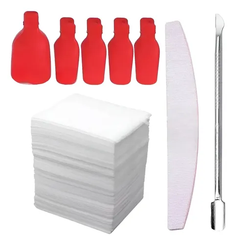 Kit Removedor Wipes Broches Para Pie Repujador Lima Manicura