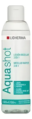 Aquashot Loción Micelar 3 En 1 Lidherma 190ml Limpia/hidrata