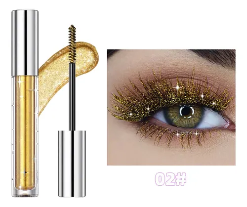 Máscara Diamond Glitter Impermeable De Larga Duración