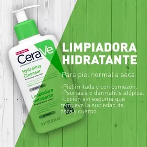 Cerave Limpiador Facial Hidratante Piel Normal A Seca X236ml