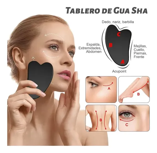 Masajeador De Jade, Set De 3 Rodillos Faciales De Piedra De