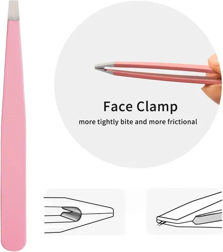 4 Pinzas Cejas Profesionales Acero Inoxidable Precisión