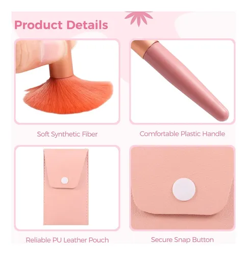 Brochas De Maquillaje De Viaje, 12 Sets De 8 Piezas