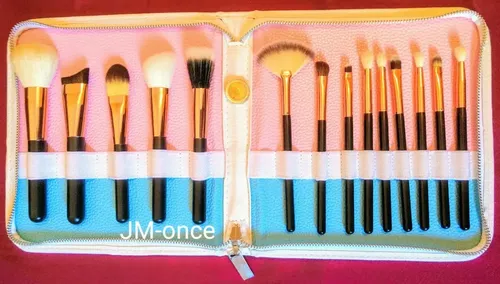 Set Brochas Pinceles De Maquillaje Naturales Y Fibra Optica