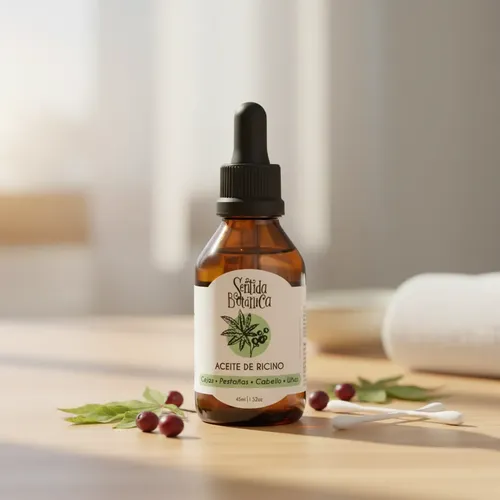 Aceite De Ricino Orgánico Cejas Pestañas Uñas Y Cabello 45ml