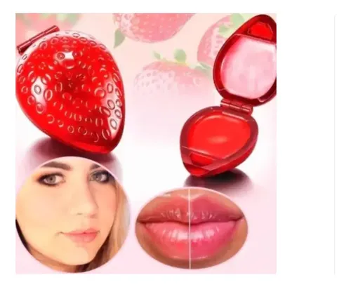 Set De Belleza Labios Retro: Bálsamo Y Gloss De Frutilla