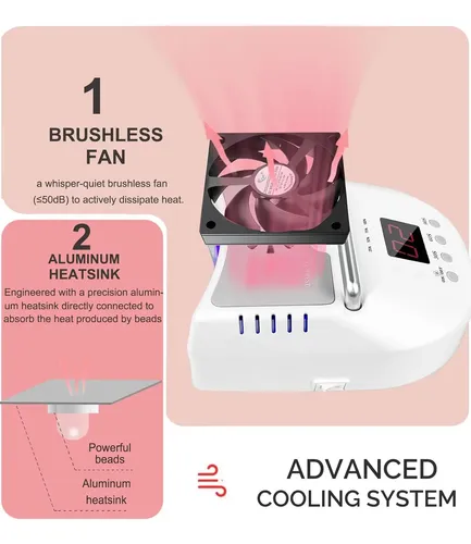 Lámpara Uv Led Inalámbrica Blanca Profesional Para Uñas