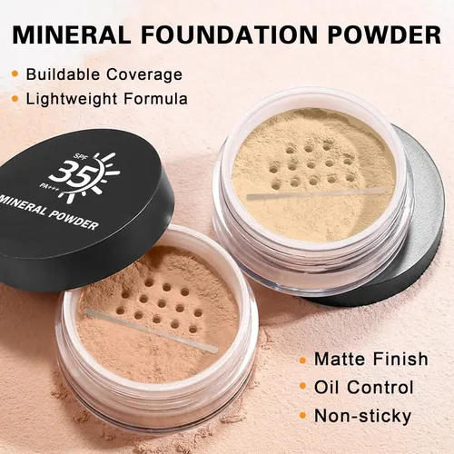 Polvo De Base Mineral Spf 35 Qiufsse 10g Beige Medio