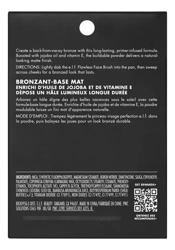 Polvo Bronceador Con Infusión De Imprimación E.l.f., De Larg