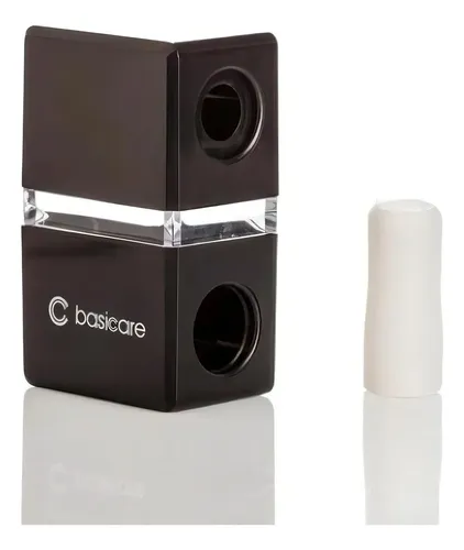 Sacapuntas Cosmético Doble Punta Basicare Para Lápices Ojos Labios Con Depósito