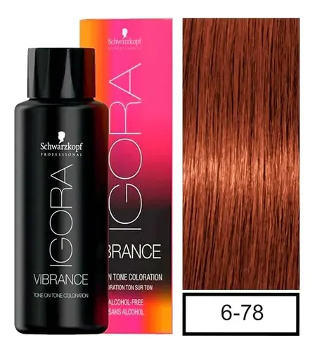 Tinte En Gel Tono Sobre Tono 60ml Igora Vibrance Schwarzkopf Tono 6-78