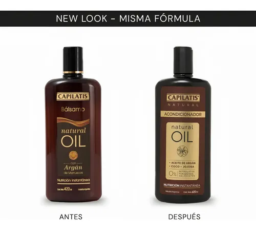 Shampoo + Balsamo Capilatis Natural Oil X 420 Ml