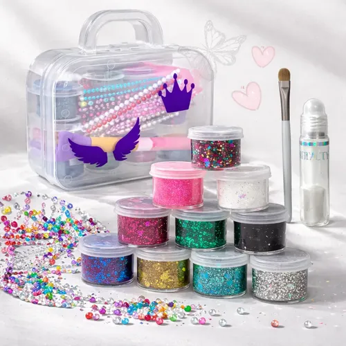Combo Stand Glitter Gel Strass Brillos Fiesta Party