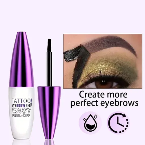Gel Impermeable Para Cejas Ghfczoo, Color Marrón Oscuro, 2 U