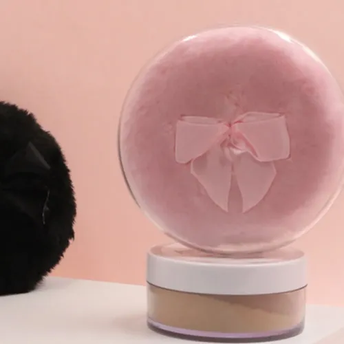 Polvo Corporal Puff Pink Bowknot Powder Fluffy Powder, Bhjh