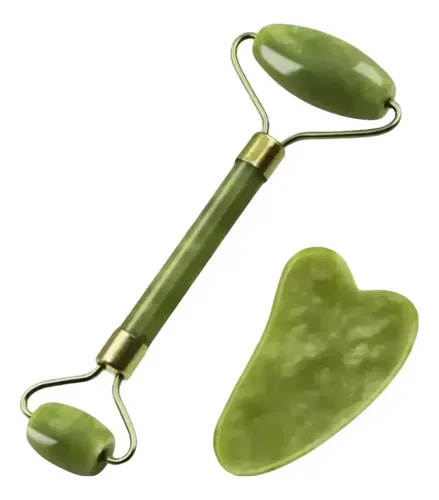 Rodillo De Jade Para Masaje Facial Antienvejecimiento Guasha
