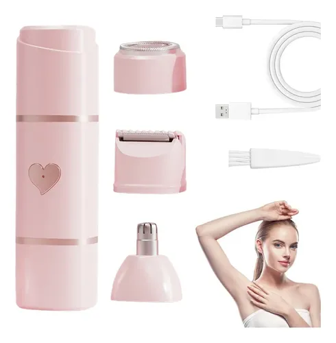 Afeitadora Mini Dual Sin Dolor Portátil Rosa