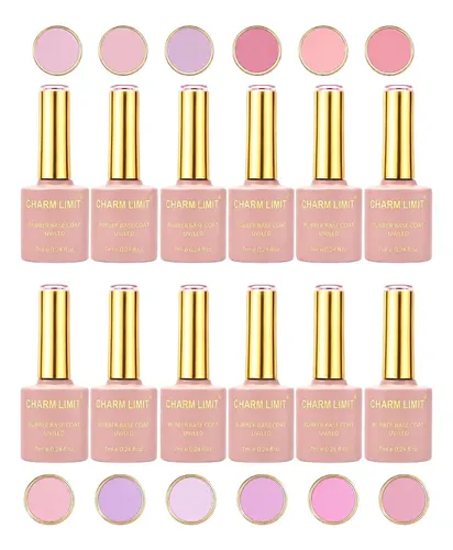 Rubber Base Coat Uv Led Charm Limit X12 Esmaltes