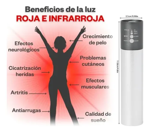 Luz Roja Láser Infrarrojo Crecimiento Capilar Portátil