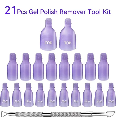 Kit De Clips Para Quitar Esmalte En Gel Makartt 20 Piezas